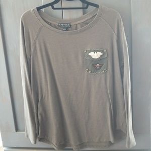 NWOT military style top